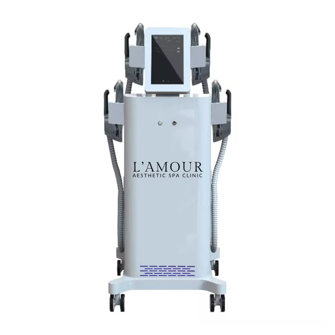 Medical Grade EMS 4 Handle Spa Desktop Body Sculpting Tool Good Helper Standing Body Shaping
Device Face Neck Lifting Massager